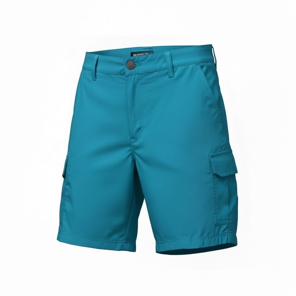 Reel Legends Mens Teal Blue Cargo Performance Fishing Shorts Size Large Ripstop